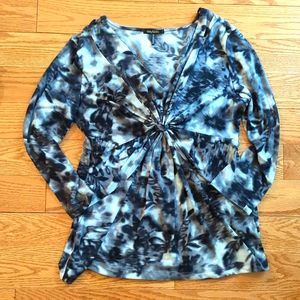 Daisy Fuentes Floral 3/4 Sleeve Top